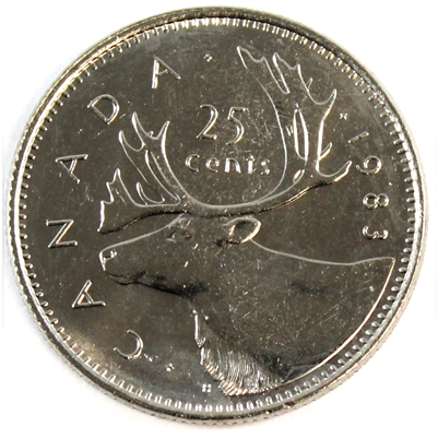 1983 Canada 25-cents Brilliant Uncirculated (MS-63)