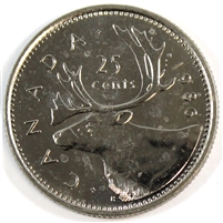 1986 Canada 25-cents Brilliant Uncirculated (MS-63)