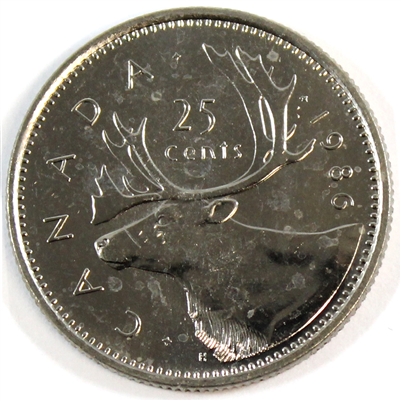 1986 Canada 25-cents Brilliant Uncirculated (MS-63)