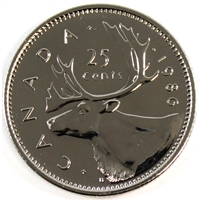 1986 Canada 25-cents Proof Like