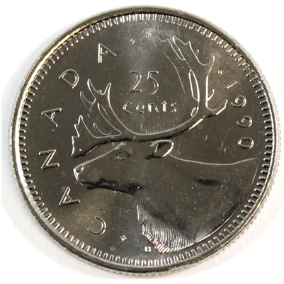 1990 Canada 25-cents Brilliant Uncirculated (MS-63)