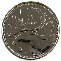 1990 Canada 25-cents Proof Like