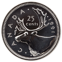 1991 Canada 25-cents Proof Like