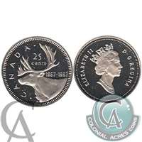1992 Caribou Canada 25-cents Proof