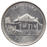 1992 Manitoba Canada 25-cents Brilliant Uncirculated (MS-63)