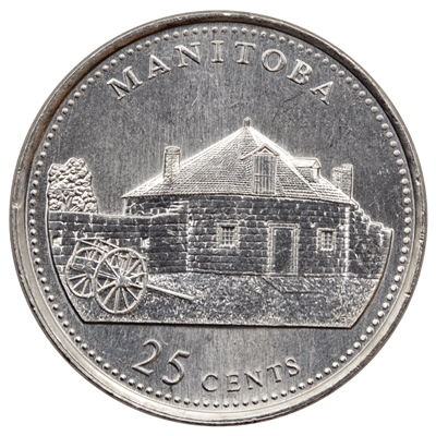1992 Manitoba Canada 25-cents Brilliant Uncirculated (MS-63)