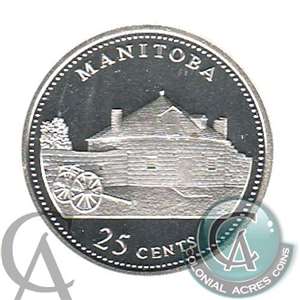 1992 Manitoba Canada 25-cents Silver Proof
