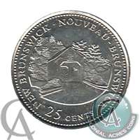 1992 New Brunswick Canada 25-cents Brilliant Uncirculated (MS-63)