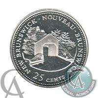 1992 New Brunswick Canada 25-cents Silver Proof