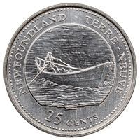 1992 Newfoundland Canada 25-cents Brilliant Uncirculated (MS-63)