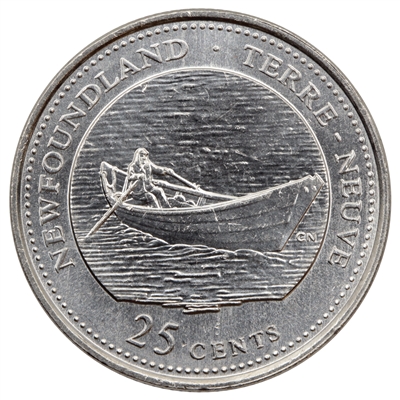 1992 Newfoundland Canada 25-cents Brilliant Uncirculated (MS-63)