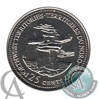 1992 Northwest Territories Canada 25-cents Proof Like