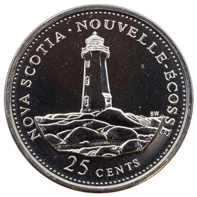 1992 Nova Scotia Canada 25-cents Proof Like