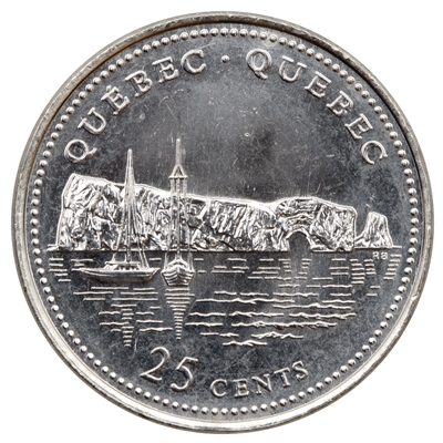 1992 Quebec Canada 25-cents Brilliant Uncirculated (MS-63)