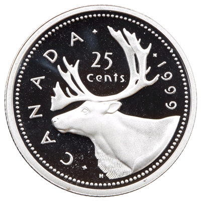 1999 Caribou Canada 25-cents Silver Proof