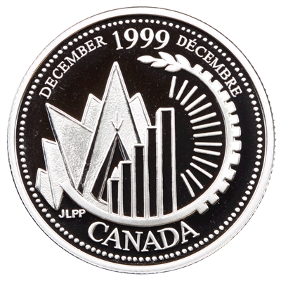 1999 December Canada 25-cents Silver Proof