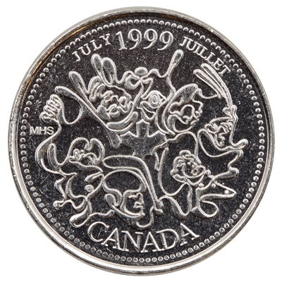 1999 July Canada 25-cents Brilliant Uncirculated (MS-63)