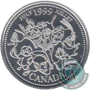 1999 July Canada 25-cents Silver Proof