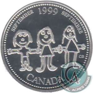 1999 September Canada 25-cents Silver Proof