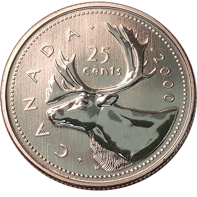 2000 Caribou Canada 25-cents Specimen