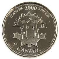 2000 Freedom Canada 25-cents Brilliant Uncirculated (MS-63)