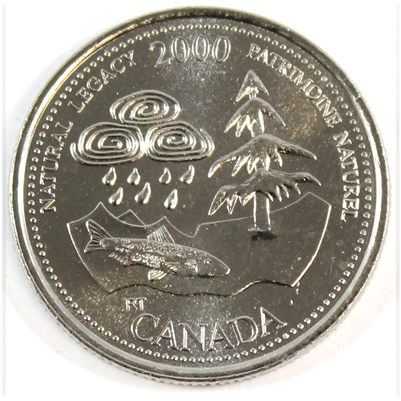 2000 Natural Legacy Canada 25-cents Brilliant Uncirculated (MS-63)