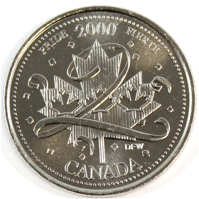 2000 Pride Canada 25-cents Brilliant Uncirculated (MS-63)