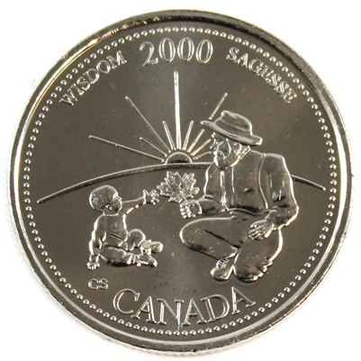 2000 Wisdom Canada 25-cents Brilliant Uncirculated (MS-63)