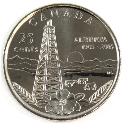 2005P Alberta Canada 25-cents Brilliant Uncirculated (MS-63)