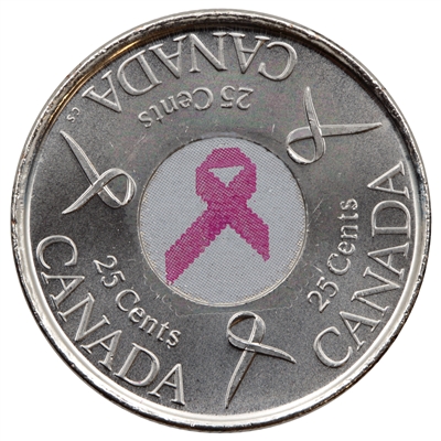 2006P Pink Ribbon Canada 25-cents Brilliant Uncirculated (MS-63)