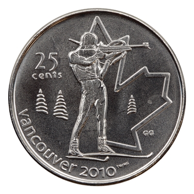 2007 Biathlon Canada 25-cents Brilliant Uncirculated (MS-63)