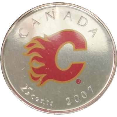2007 Calgary Flames Canada 25-cents(set) Proof Like