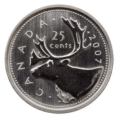 2007 Caribou Canada 25-cents Specimen
