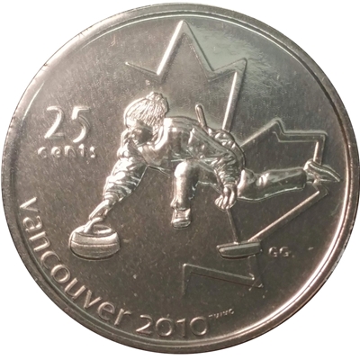 2007 Curling Canada 25-cents Proof Like