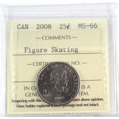 2008 Figure Skating Canada 25-cents ICCS Certified MS-66