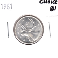 1961 Canada 25-cents Choice BU (MS-64)