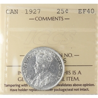 1927 Canada 25-cents ICCS Certified EF-40