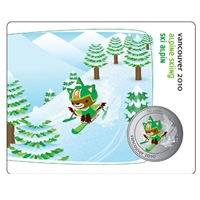 2010 Canada 50-cent Olympic Mascot Collector Card- Paralympic Alpine Skiing