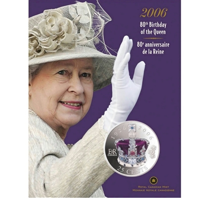 2006 Canada 25-cent Coin - 80th Birthday of the Queen