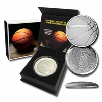 Monarch Curved 3D Basketball 1oz. .999 Fine Silver Round w Box (No Tax)