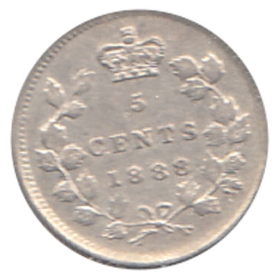 1888 Canada 5-cents Extra Fine (EF-40) $