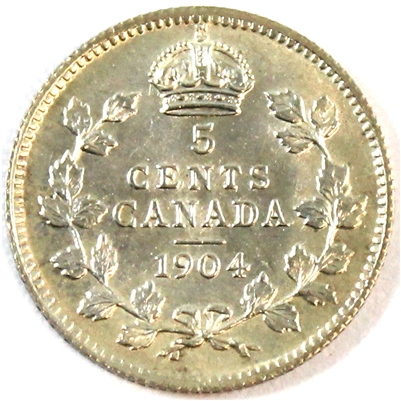 1904 Canada 5-cents Choice Brilliant Uncirculated (MS-64) $