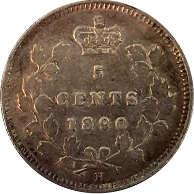 1890H Canada 5-cents VF-EF (VF-30) $