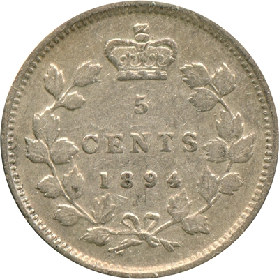1894 Canada 5-cents VF-EF (VF-30) $