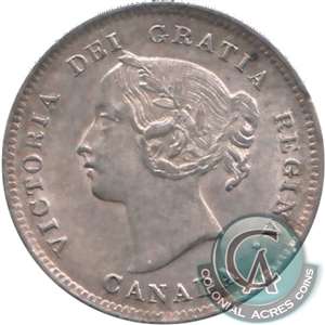 1900 Oval 0's Canada 5-cents Almost Uncirculated (AU-50) $