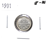 1901 Canada 5-cents EF-AU (EF-45) $