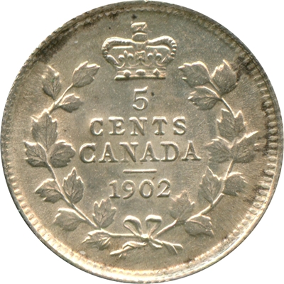 1902 Canada 5-cents Brilliant Uncirculated (MS-63) $