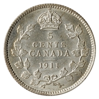 1911 Canada 5-cents UNC+ (MS-62) $