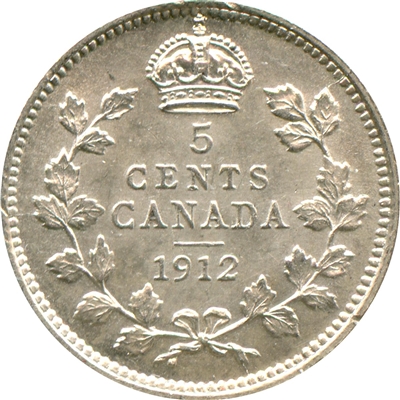 1912 Canada 5-cents Uncirculated (MS-60) $
