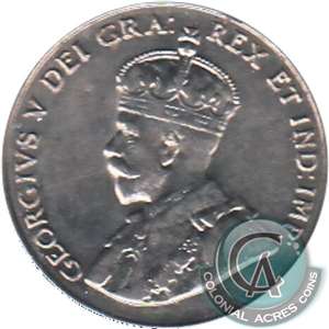 1922 Near Rim Canada 5-cents EF-AU (EF-45)